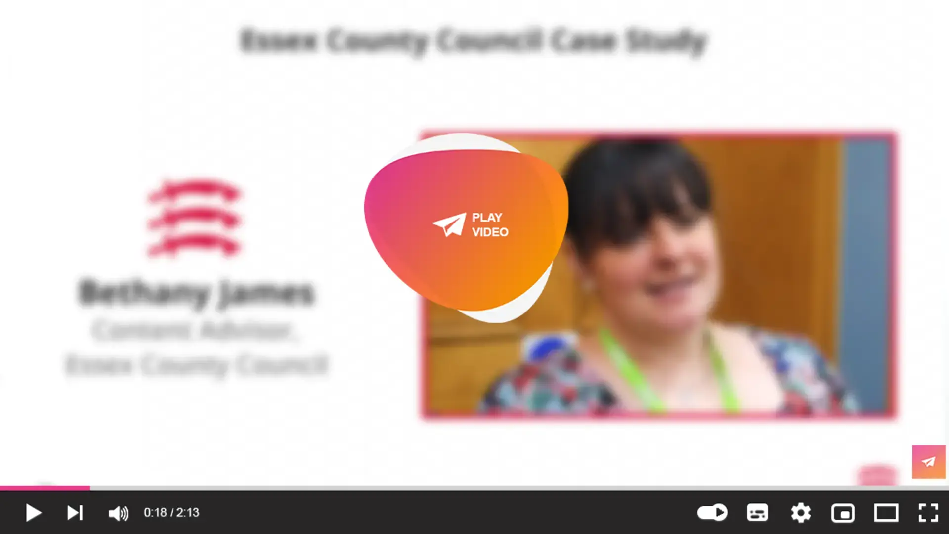 Bethany James talks about accessibility with e-shot